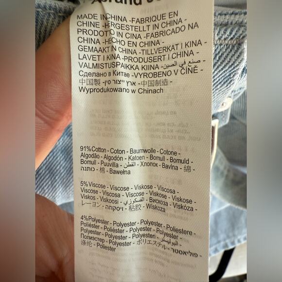 Abrand Womens 99 Low Baggy Jeans Light Vintage Indigo 26 Straight Ridged New - Picture 8 of 8